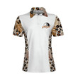 I Golf Like A Girl Try To Keep Up Leopard Pattern Short Sleeve Women Polo Shirt - 2