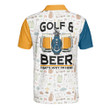 Golf and Beer Thats Why I'm Here Polo Shirt Men Golf Shirts For Golfer Men Tee