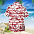 Golf Red Palm Tree Hawaii Fit Short Sleeve Slim Fit Casual Full Print Shirt - 2