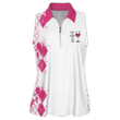 Sleeveless Polo Shirt For Golf Keep It Simple Golf And Wine Golf Women Sleeveless Zip Polo Shirt