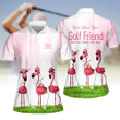 Golf Friends Flamingo V3 Sleeveless Polo Shirt Sleeveless Zipper Polo Shirt or Long Sleeve Polo Shirt
