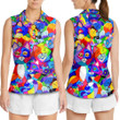 Cat Colorfull Rainbow Style - Womens Polo Shirt - 3