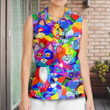 Cat Colorfull Rainbow Style - Womens Polo Shirt - 4