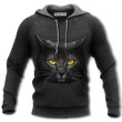 Cat Loves Darkness In Night - Gift For Hoodie Zipper Hoodie Shirt