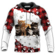 Cat Loves Snow - Gift For Hoodie Zipper Hoodie Shirt