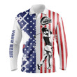 American Flag Patriotic Custom Golf Polo Shirts For Men I Like It Rough Golfing Gifts