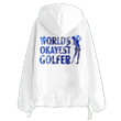 Womens Golf Windbreaker Jacket Shirt Blue Marble Worlds Okayest Golfer Windbreaker Jacket Women Golf Shirt