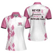 Custom Never Underestimate a Woman with a Bowling Ball Pink Bowling Shirts for Women Funny Quick-Dry Bowling Shirts Short Sleeve Polo for Girls Retro Bowling Team Shirts for Women BW-052 - 1