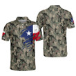 Custom Camouflage Bowling Shirts with Name Texas Flag Bowling Polo Shirts Short Sleeve Crazy Bowling Team Shirt for Men BOWLING-107 - 1