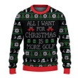 Golfer All I Want for Christmas Ugly Sweater For Men Women Holiday Sweater