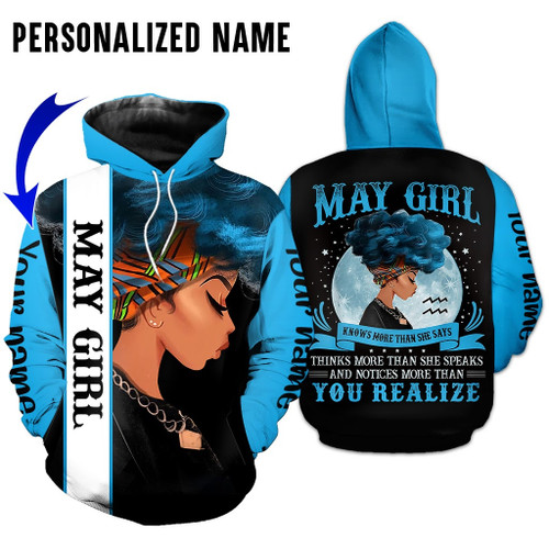 Personalized Name Birthday Outfit May Girl You Realize All Over Printed Birthday Shirt
