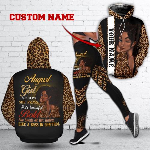 August Birthday Girl Combo August Outfit Personalized Hoodie Legging Set V010 Birthday Shirt