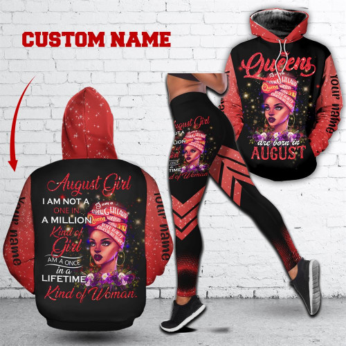 August Birthday Girl Combo August Outfit Personalized Hoodie Legging Set V017 Birthday Shirt