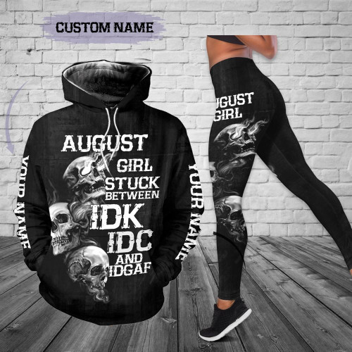 August Birthday Girl Combo August Outfit Personalized Hoodie Legging Set V012 Birthday Shirt