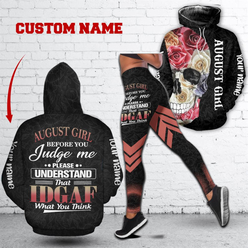 August Birthday Girl Combo August Outfit Personalized Hoodie Legging Set V011 Birthday Shirt
