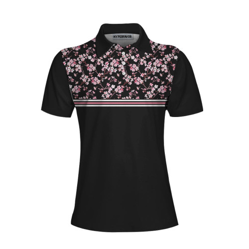 You Are Looking At My Putt Again Golf Short Sleeve Women Polo Shirt Floral Golfing Shirt For Female Golfers