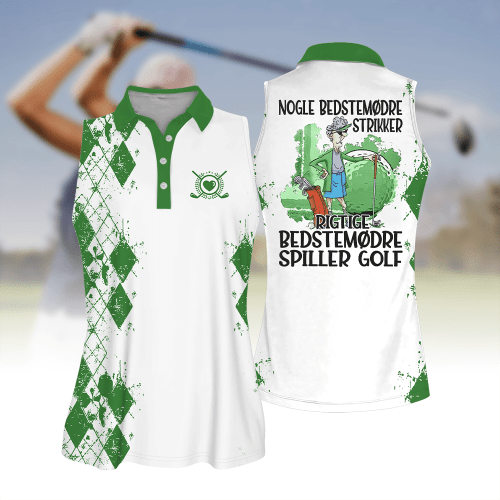 Nogle bedstemødre strikker rigtige bedstemødre spiller golf Polo Shirt Til Damer Golf