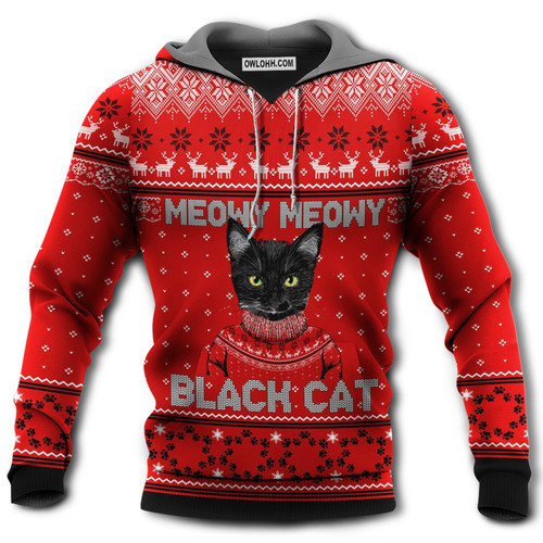 Cat Merry Christmas Meowy - Gift For Hoodie Zipper Hoodie Shirt