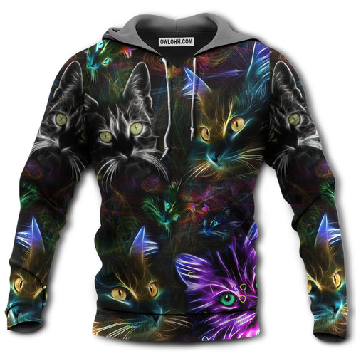 Cat Neon Style - Gift For Hoodie Zipper Hoodie Shirt
