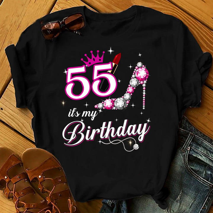 Personalized Birthday Outfit 55 Its My Birthday - Shirts Women Birthday T Shirts Summer Tops Beach T Shirts