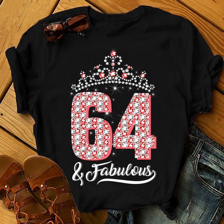 Personalized Birthday Outfit 64 And Fabulous Shirts Women Birthday T Shirts Summer Tops Beach T Shirts