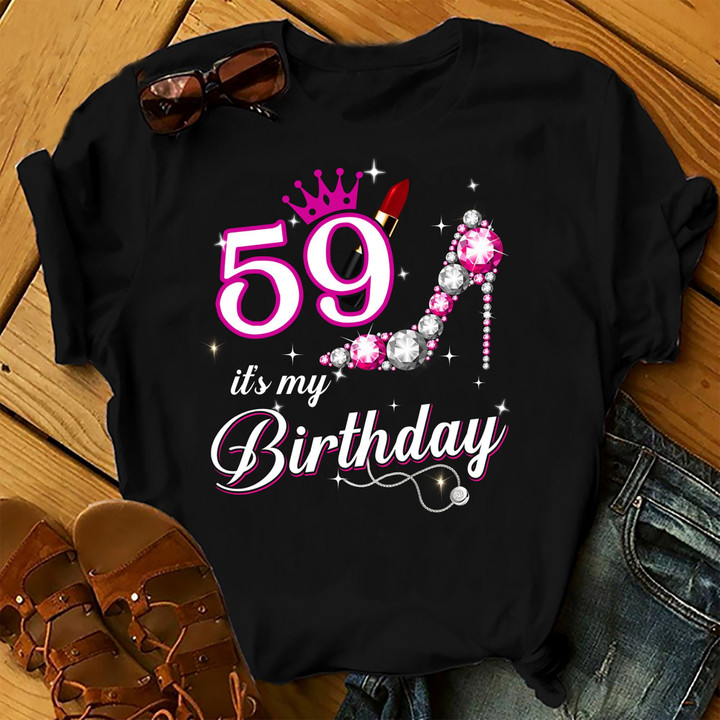 Personalized Birthday Outfit 59 Its My Birthday - Shirts Women Birthday T Shirts Summer Tops Beach T Shirts