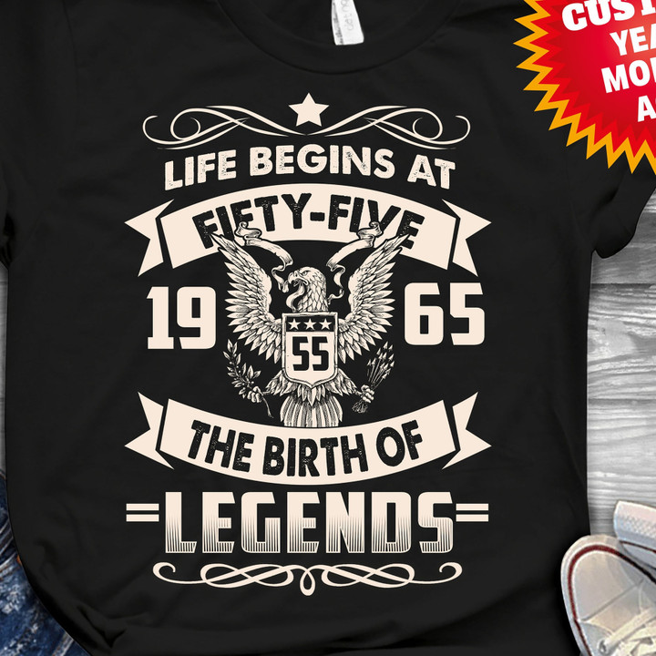 Personalized Birthday Outfit Life Begins At The Birth Of Legends Shirts Women Men Birthday T Shirts Summer Tops Beach T Shirts