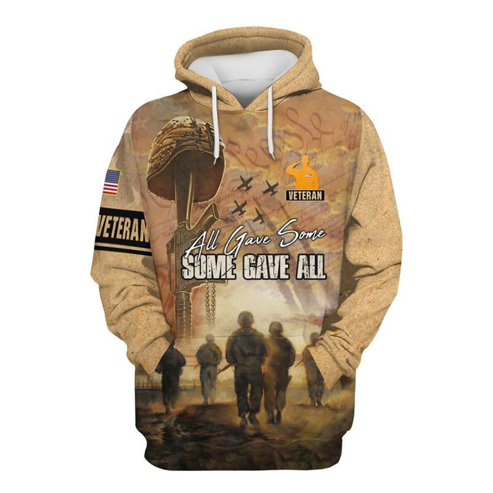 Veterans Day All Gave Some Sodier MemoryUS Military All Over Prined Veteran Shirt