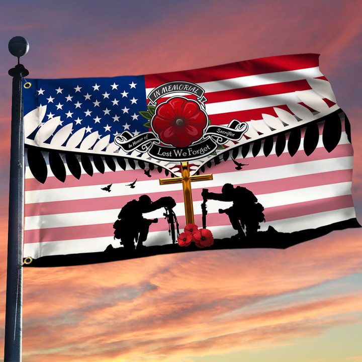 Veteran Grommet Flag Lest We Forget ANL256GFv3 - 1