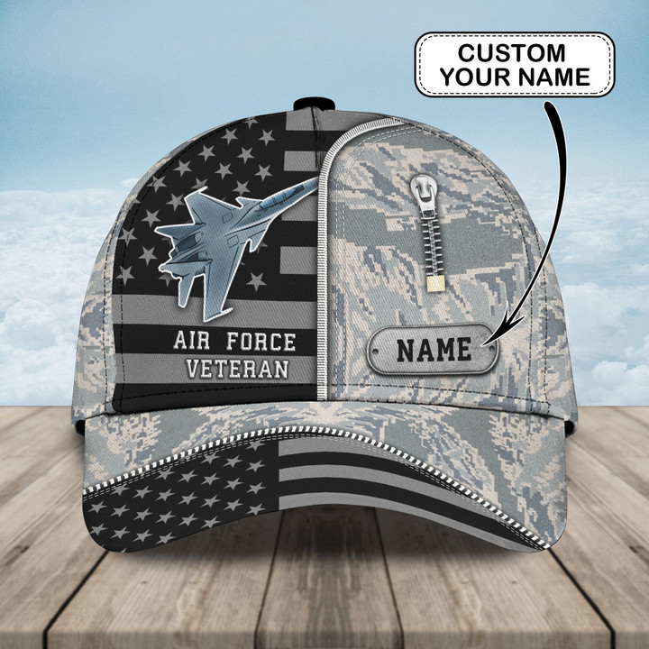 Air Force Veteran  Personalized Name All Over Print Classic Cap
