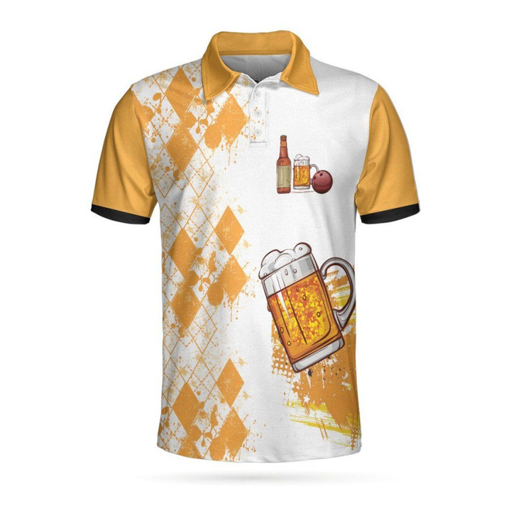 Just Another Beer Drinker With Bowling Addiction Polo Shirt Polo Shirts For Men And Women - 2