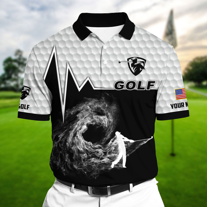 Golf Polo Shirt Premium Golfer On The Dark Golf Polo Shirts Multicolor Personalized Golf Shirt Patriotic Golf Shirt For Men