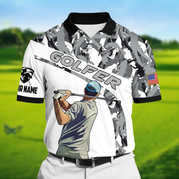Golf Polo Shirt Premium Cool Golf Man Golf Polo Shirts Multicolored Personalized  Clevefit Golf Shirt Patriotic Golf Shirt For Men