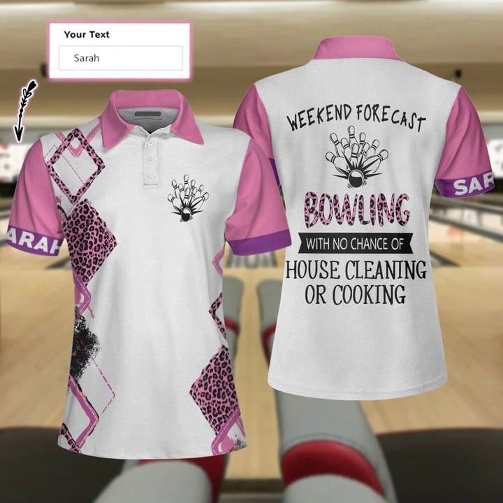 Bowling With No Chance Of House Cleaning 3D Polo Shirt - 2