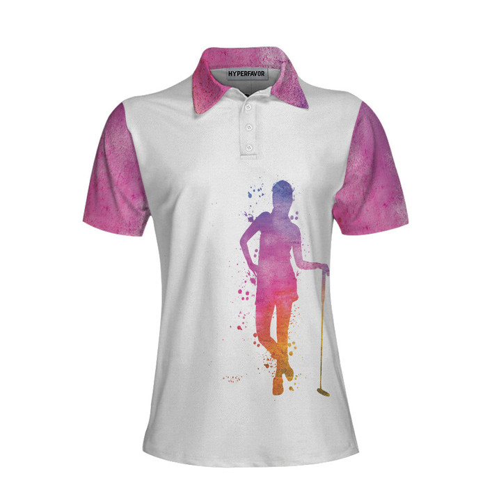 Some Girls Play With Dolls Real Girls Play Golf Short Sleeve Women Polo Shirt - 1