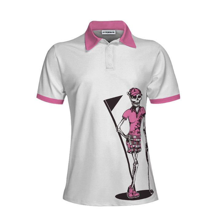 Super Sexy Golf Mom Golf Short Sleeve Women Polo Shirt White And Pink Golf Shirt For Ladies Funny Golf Mom Gift - 1