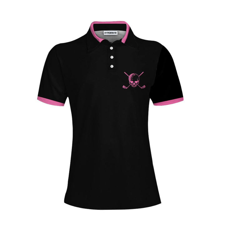 Golf Skull Women Shirt Short Sleeve Women Polo Shirt - 1