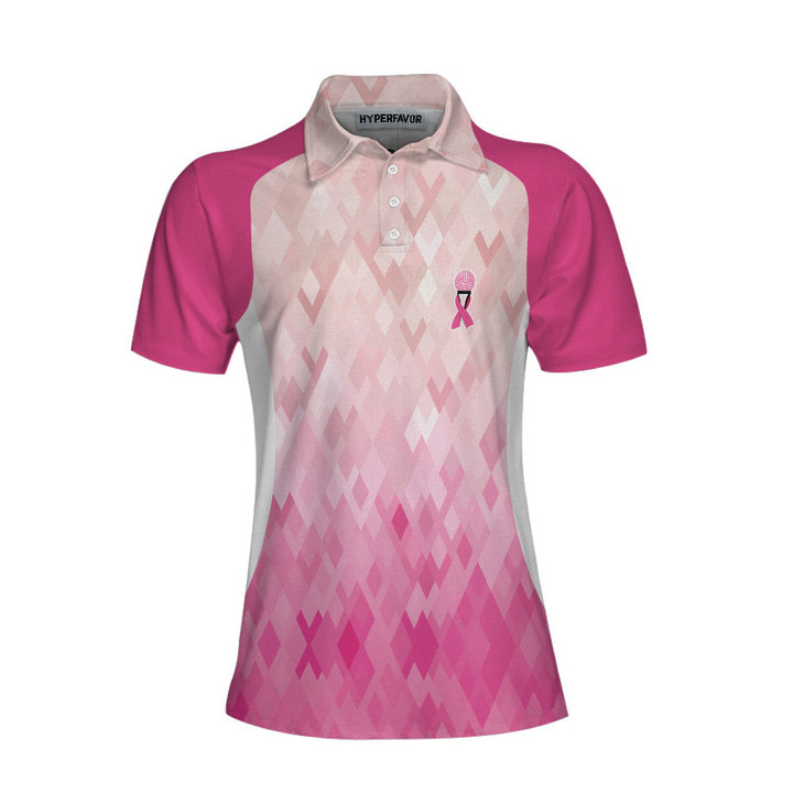 Fight Like A Girl Breast Cancer Awareness Short Sleeve Women Polo Shirt - 1