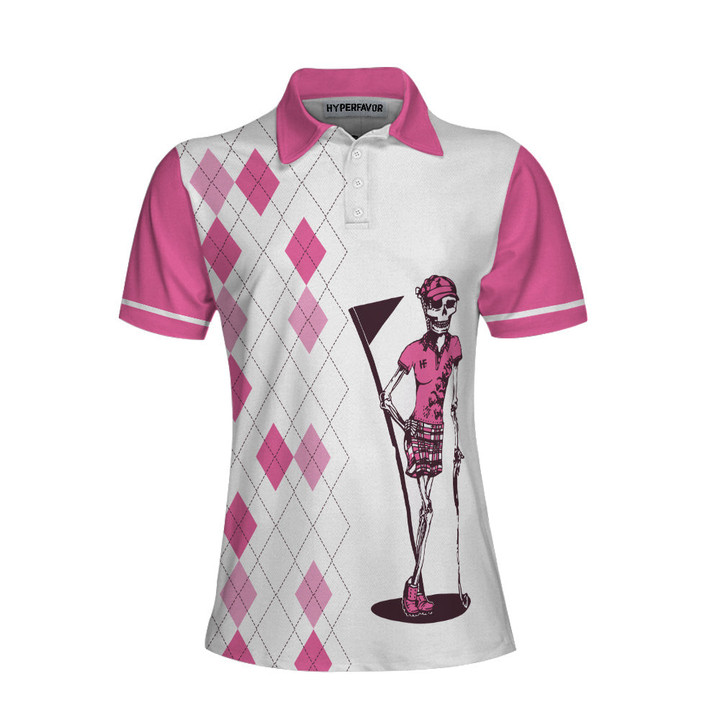 Never Underestimate A Woman Who Loves Golf Short Sleeve Women Polo Shirt - 1