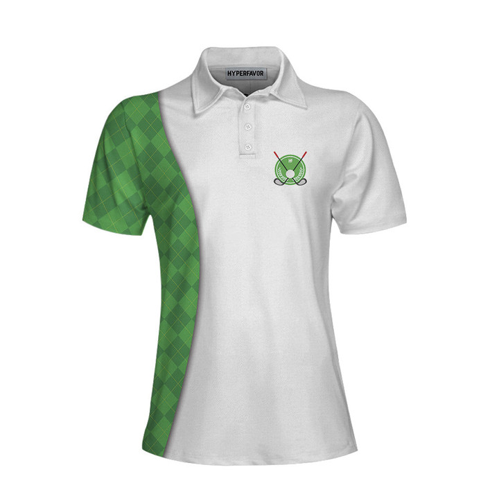 Golf Is Like Cooking You Just Slice It Chip It And Put It On Some Green Short Sleeve Women Polo Shirt - 1