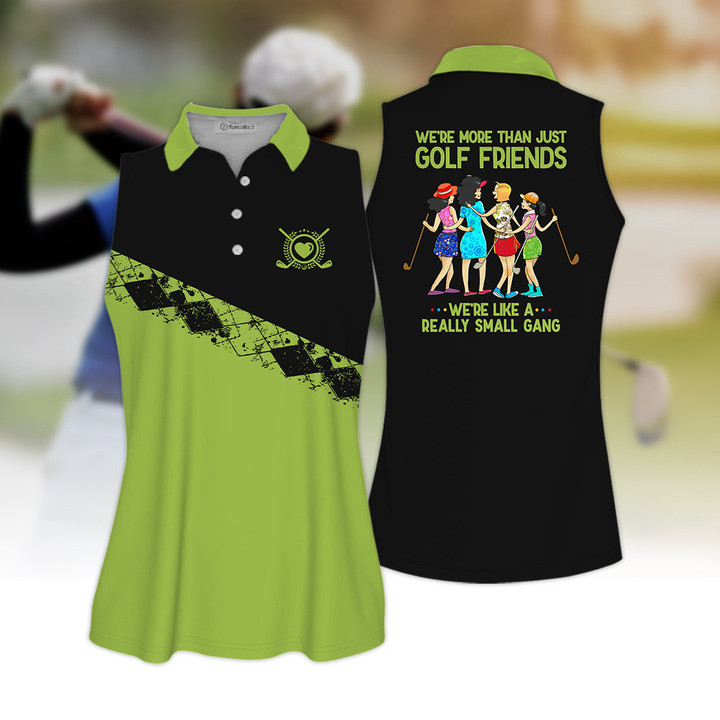 Golf Friends Love Muticolor Sleeveless Polo Shirt Sleeveless Zipper Polo Shirt or Long Sleeve Polo Shirt