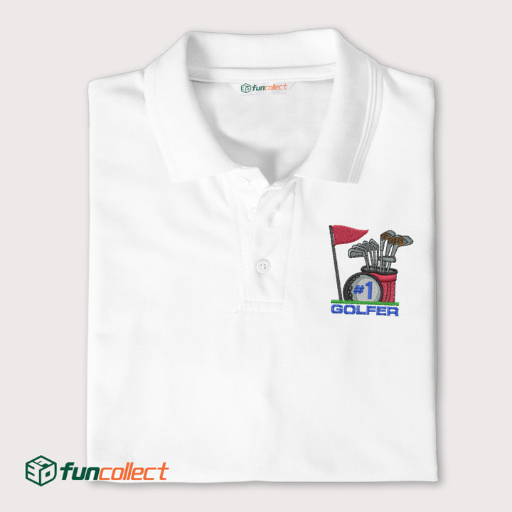 NUMBER 1 GOLFER Embroidery Polo Shirts For Women or Men
