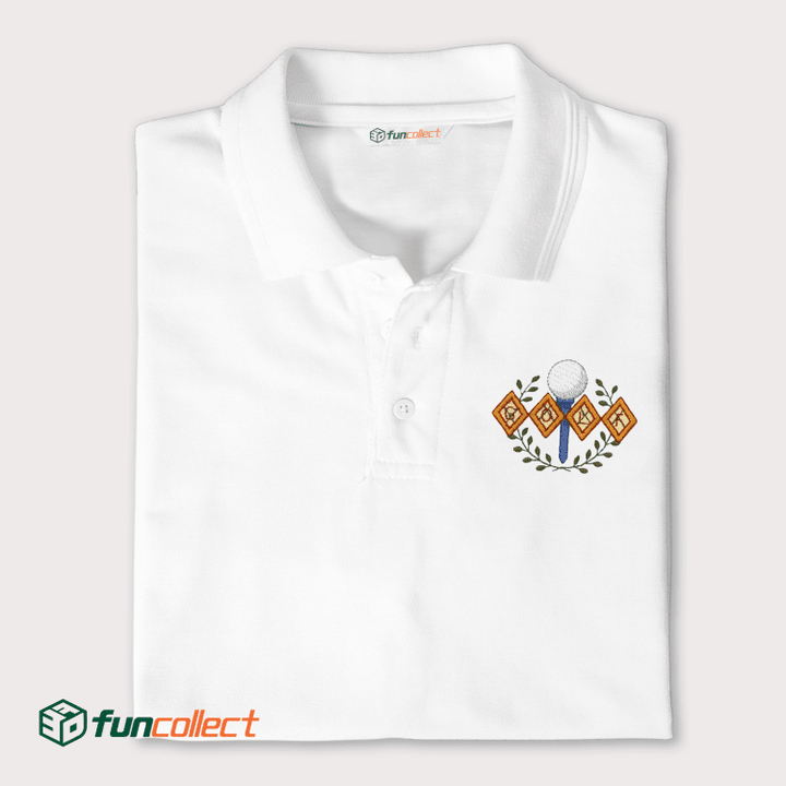 Golf Diamonds Embroidery Polo Shirts For Women or Men