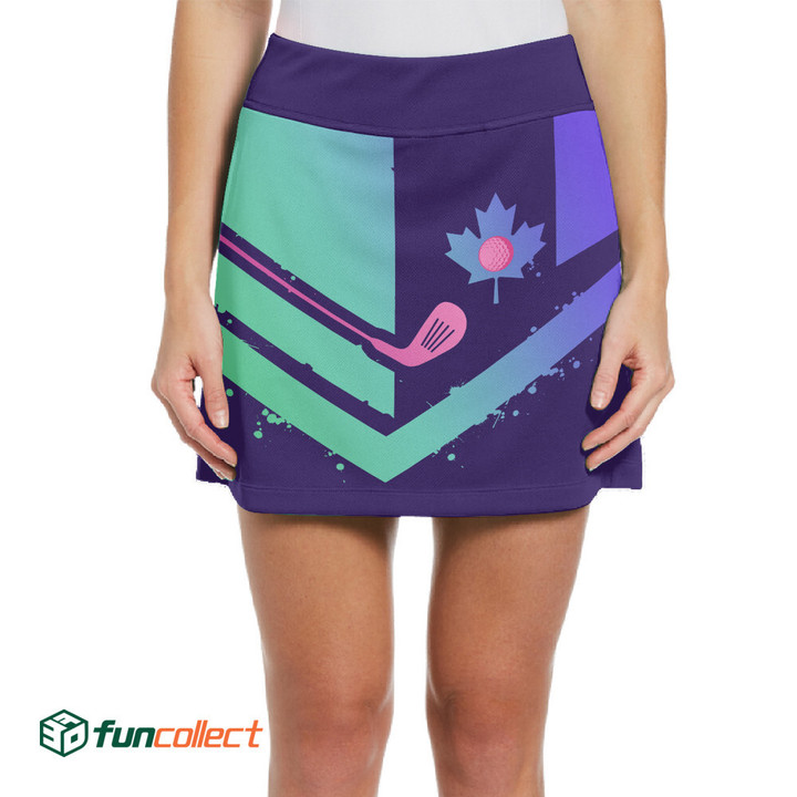 Gradient Swing Swear Repeat Flag Canada Swing Swear Repeat Golfer Color Gift Golf Skirts