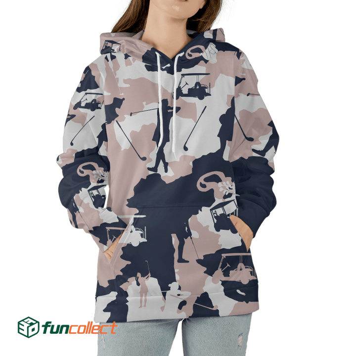 Golf Girl Camouflage Golfer V2 Gift Hoodie Zipper Hoodie Shirt
