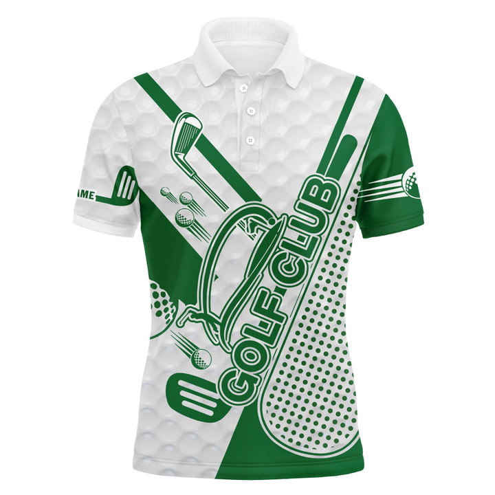 Personalized Green Golf Club Polo Shirts Custom Name All Over Print Golf Shirt Golfing Gifts