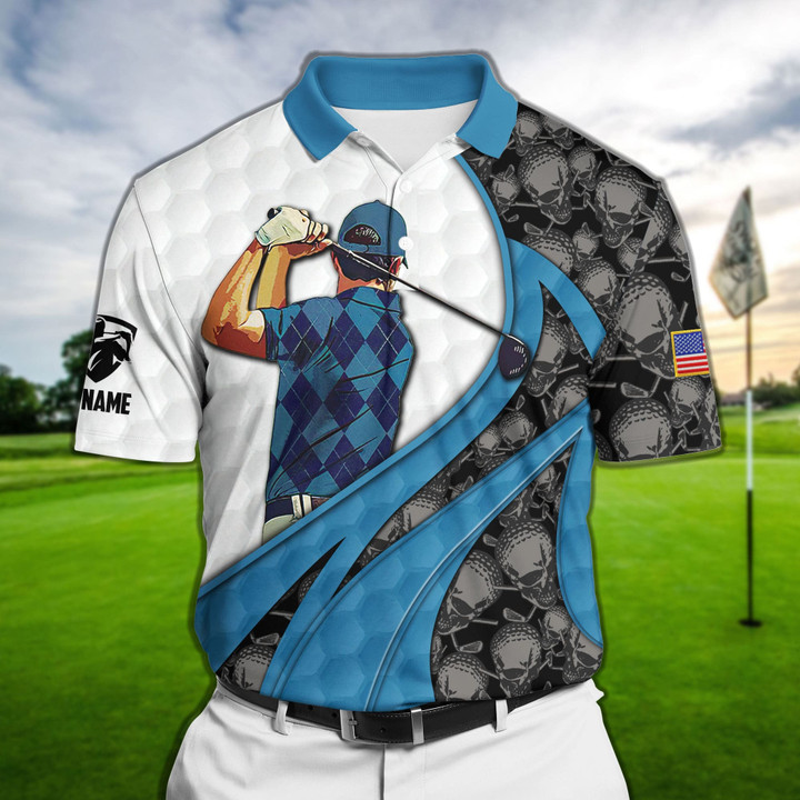 Golf Polo Shirt The Coolest Skull Golf Polo Shirts Multicolored Personalized  Clevefit Golf Shirt Patriotic Golf Shirt For Men