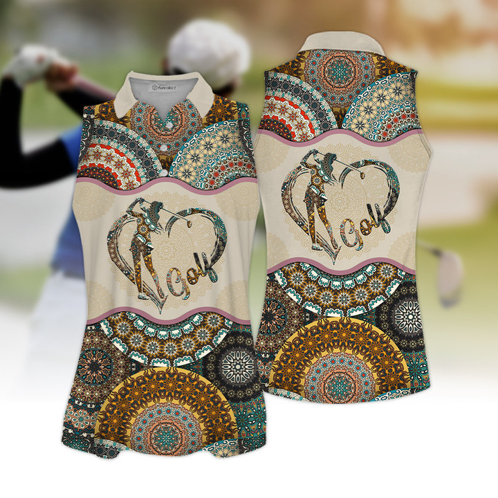 Madala Golf Love Style Sleeveless Polo Shirt Sleeveless Zipper Polo Shirt or Long Sleeve Polo Shirt