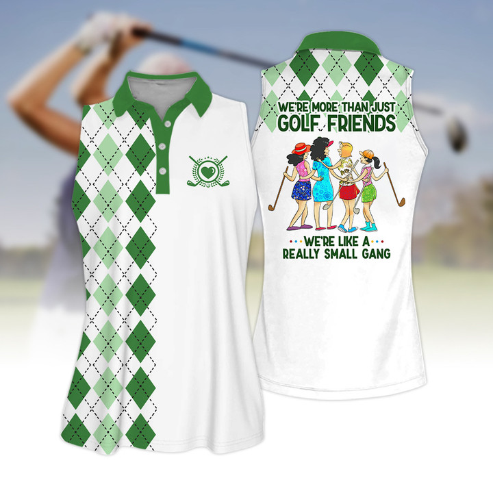 Golf Friends Colorfun Sleeveless Polo Shirt Sleeveless Zipper Polo Shirt or Long Sleeve Polo Shirt