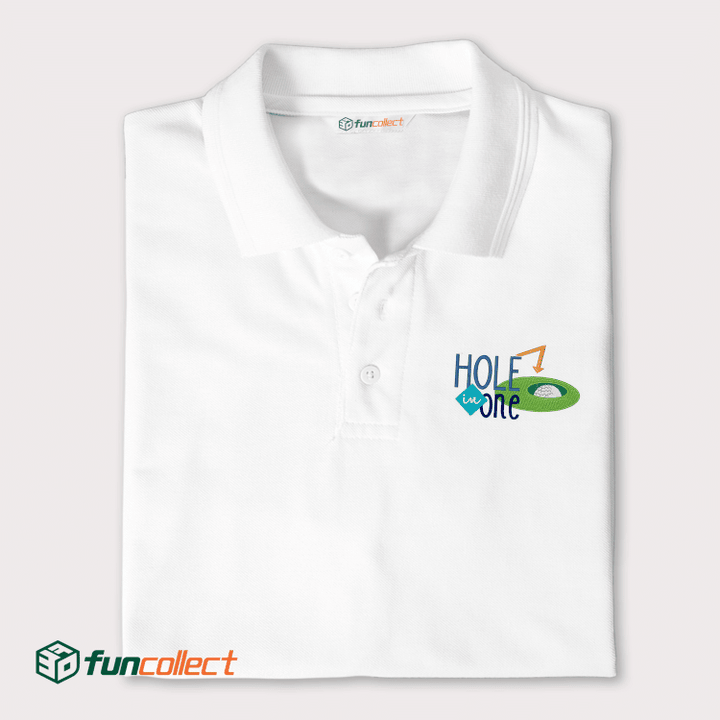 Hole in One Embroidery Polo Shirts For Women or Men